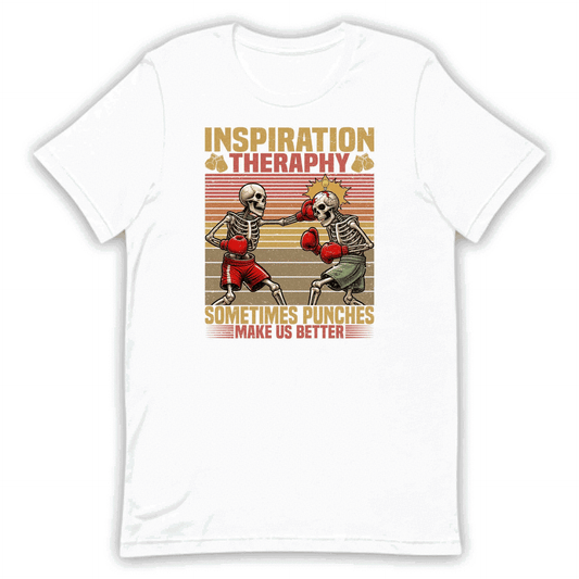 Punch Therapy Skeleton Boxing Motivational Skull Fighters | PRODUCT CODE: PHCNTHRPSKLBW