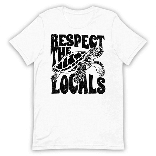 Respect the Locals Sea Turtle Ocean Conservation Save the Turtles Beach Lover Marine Life Protection | PRODUCT CODE: RBSPEBTXKAIE