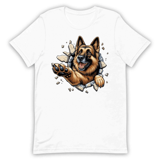 German Shepherd Breaking Through Wall 3D Realistic Dog | PRODUCT CODE: GMRNSHPDBRKWL