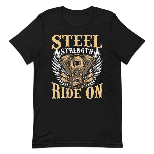 Steel Strength Ride On  Bikers Engine and Wings Motorcycle Lovers | PRODUCT CODE: STLERNGDOGAHU