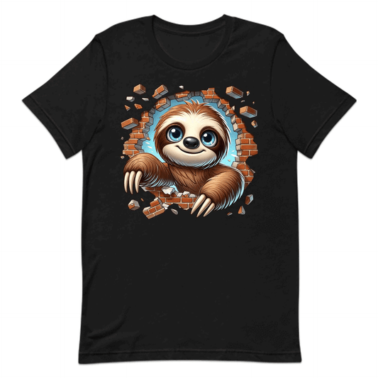 Sloth Breaking Through Wall 3D Realistic Big-Eyed Whimsical Sloth | PRODUCT CODE: SLTHBRKNGWAL
