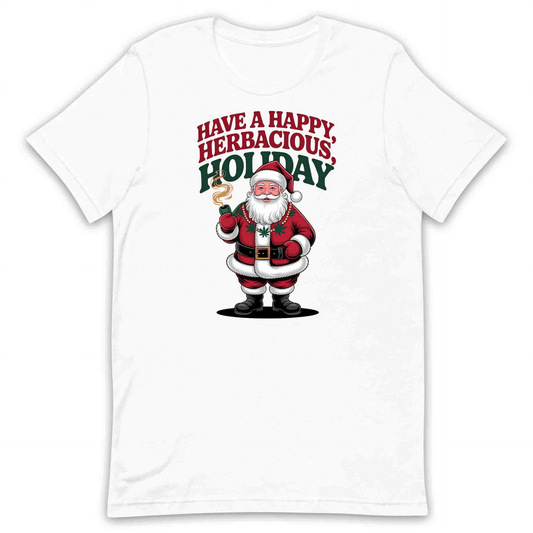 Have a Happy Herbaceous Holiday T-Shirt, Stoner Christmas Sweatshirt, Cannabis Xmas Hoodie | PRODUCT CODE: HVBSADJIDX