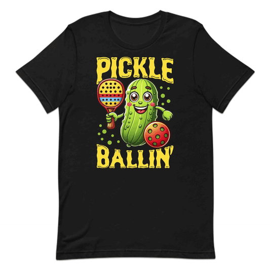 Hilarious Pickleball Cartoon Funny Pickle Ballin | PRODUCT CODE: HLRUSPCKBLCA