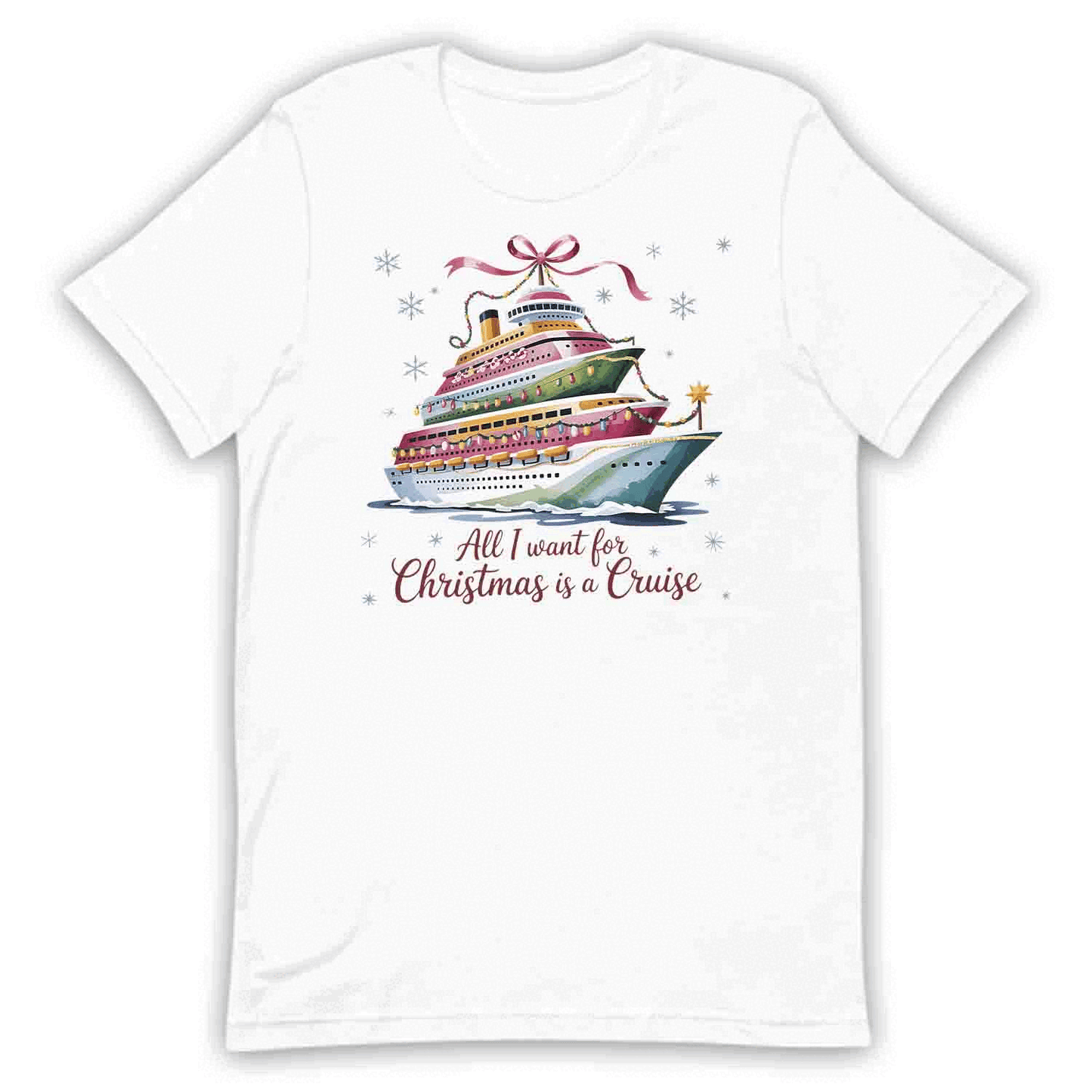 All I Want for Christmas Is a Cruise T-Shirt, Holiday Ship Sweatshirt, Cozy Cruise Hoodie | PRODUCT CODE: AKJGSDBVWZ