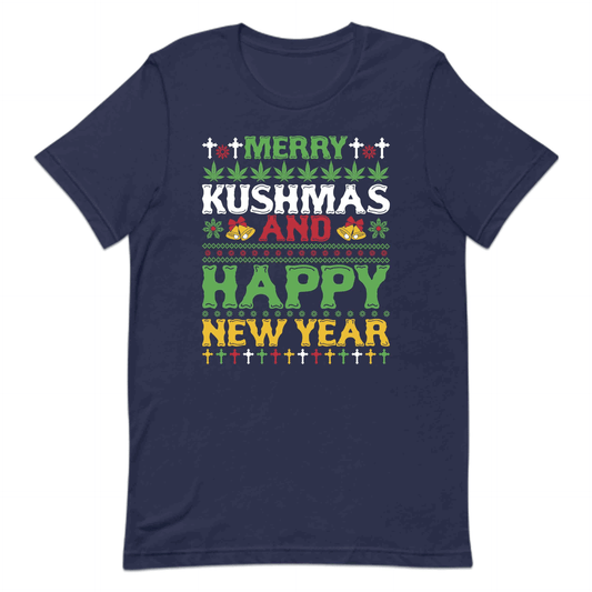 Christmas Merry Kushmas Happy New Year Cannabis Xmas Cheer | PRODUCT CODE: MYKSHMPYNW