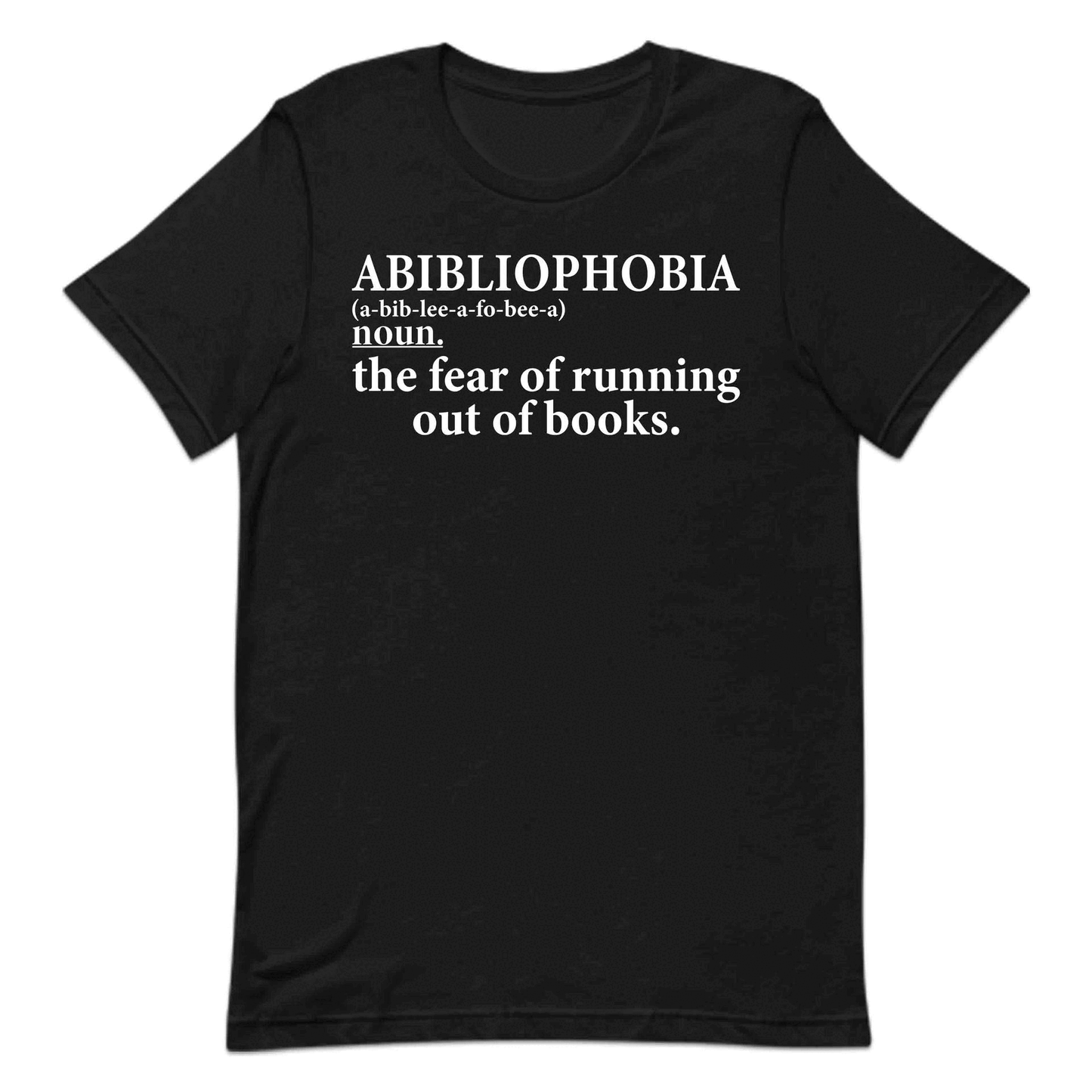 Abibliophobia Definition Funny Book Lover Reading Addict Bibliophile Gift | PRODUCT CODE: AJHIUWECBYAK