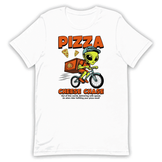 Pizza Delivery Alien Quirky Cosmic Pizza Lovers Cheesy Pizza Chase | PRODUCT CODE: PZADLVANEQRC