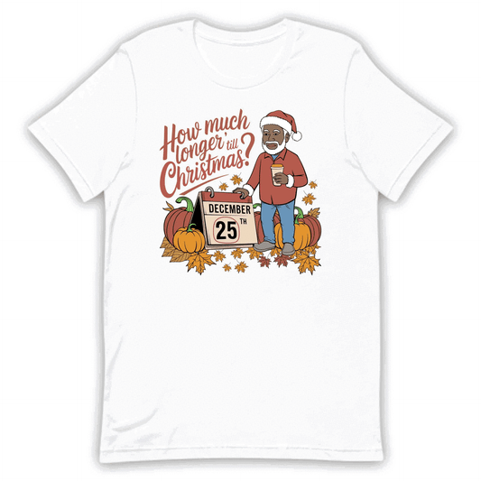 How Much Longer Till Christmas Xmas Black Santa with Coffee | PRODUCT CODE: HMCWLNGRXA