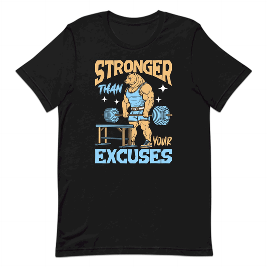 Bear Gym Motivation Stronger Than Your Excuses | PRODUCT CODE: BREGMYSTRNOE