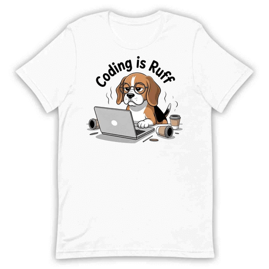 Coding Is Ruff T-Shirt, Beagle Programmer Sweatshirt, Funny Developer Hoodie | PRODUCT CODE: CGDABWQP
