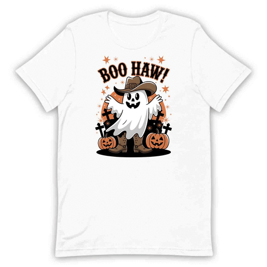 Boo Haw Cowboy Ghost T-Shirt, Western Spooky Sweatshirt, Rodeo Halloween Hoodie | PRODUCT CODE: BQWEIHJOGP