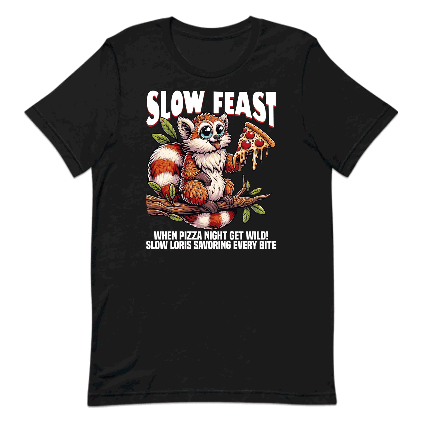 Adorable Slow Loris Pizza Slice Humor World Pizza Day | PRODUCT CODE: ADBLEWORPZSH