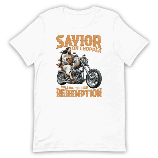 Savior On Chopper Jesus Riding Motorcycle Spiritual Biker | PRODUCT CODE: SVRNOCPEDNGMT