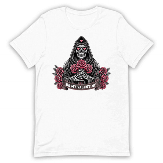 Be My Valentine Skeleton Gothic Skull with Roses Romantic Dark Souls | PRODUCT CODE: SKLNPHOLREDB