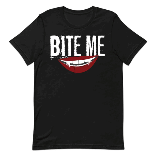 Vampire Bite Me T-Shirt, Fang Lips Sweatshirt, Sassy Gothic Hoodie | PRODUCT CODE: VNMASDOBE