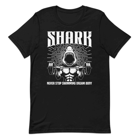 Shark Never Stop Swimming Dream Body Weightlifting Shark Gym | PRODUCT CODE: SKRHGMYNVRT