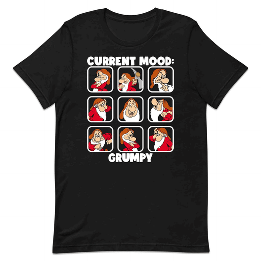 Disney Grumpy Dwarf Mood T-Shirt, Jumper & Hoodie – “Current Mood: Grumpy” Adult Humor Gift for Disney Lovers | PRODUCT CODE: JHSDFBWE