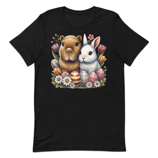 Capybara & Bunny Friendship Easter-Themed Spring Animal Lovers | PRODUCT CODE: CPYNNFRDSPHT
