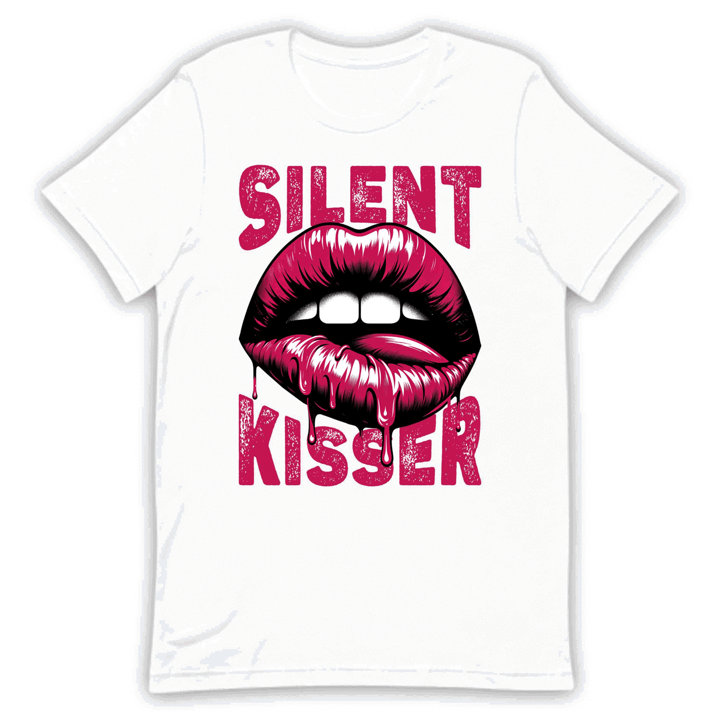 Silent Kisser Dripping Lips Art Gothic Punk and Rock Styles | PRODUCT CODE: SLTNEKSREDRP
