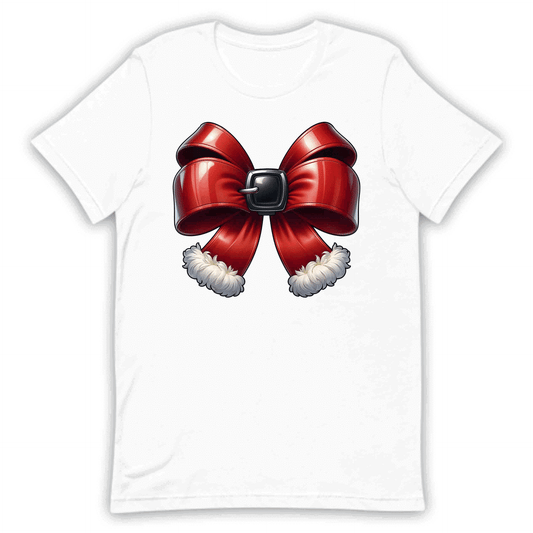 Christmas Coquette Bow Xmas Red Santa Belt Bow | PRODUCT CODE: RDECHRWONWB
