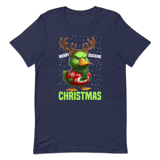 Merry Ducking Christmas Duck with Reindeer Antlers Hilarious Xmas | PRODUCT CODE: MYRDCKNGCHM