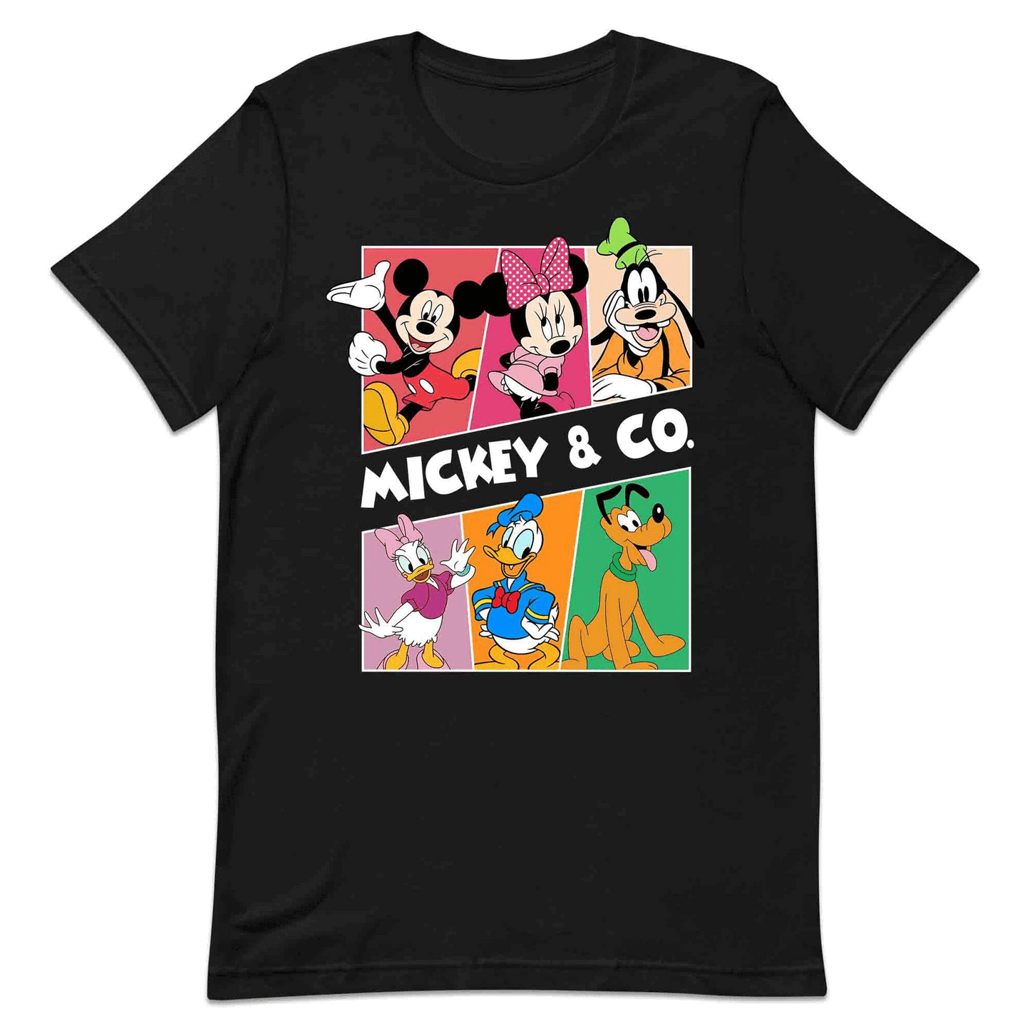 Vintage Mickey & Friends T-Shirt | Retro Disney Jumper | Classic Minnie, Donald, Goofy & Pluto Hoodie | PRODUCT CODE: VHQWTISBAKC