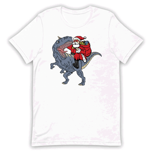 Santa Riding A T-Rex Merry Rexmas Christmas Dinosaur | PRODUCT CODE: RDGXSNTCHNO