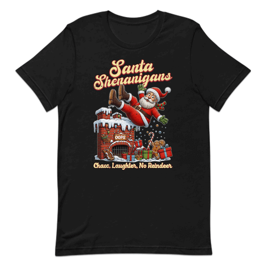Santa Shenanigans Christmas Santa’s Epic Chimney Fail Comical Xmas | PRODUCT CODE: SNTGSHLIREPC