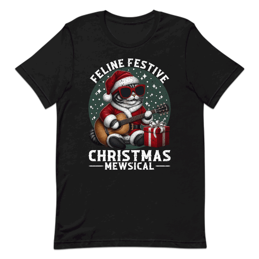 Feline Festive Christmas Mewsical Xmas Santa Cat Playing Guitar | PRODUCT CODE: FLNTVCHWSPY