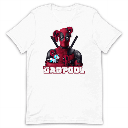Dadpool Dad T-Shirt, Jumper & Hoodie – Funny Marvel Parody with Baby Deadpools & Unicorn, Superhero Father’s Day Gift | PRODUCT CODE: DBSDFKZX