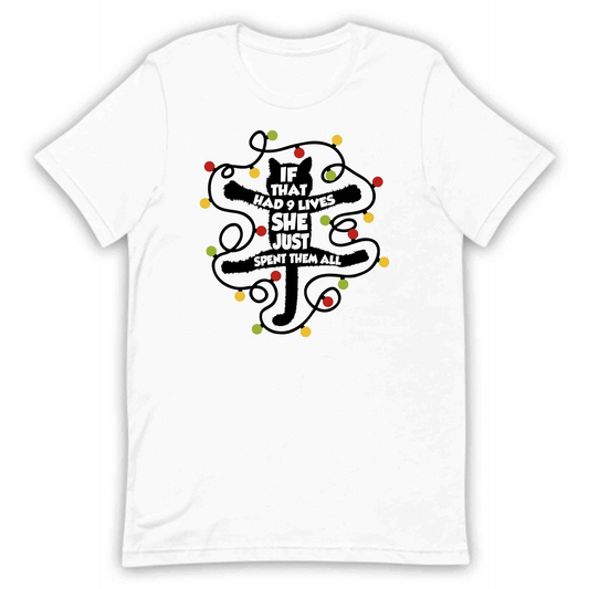 Christmas Black Cat If That Thing Had Nine Lives She Just Spent Them All | PRODUCT CODE: CRTHMIFNIELF