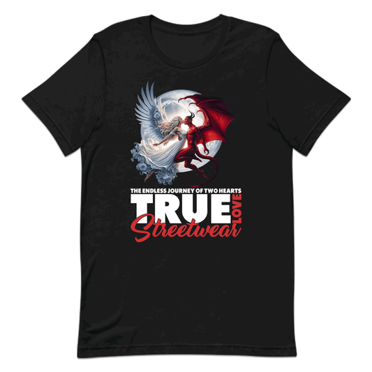 Angel and Devil Love Romantic Fantasy  Artistic Streetwear | PRODUCT CODE: ANLGDVERMNOF