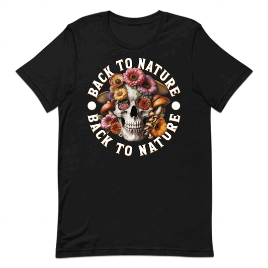 Back to Nature Skull Vibrant Flowers & Mushrooms | PRODUCT CODE: BKCANTURSKLF