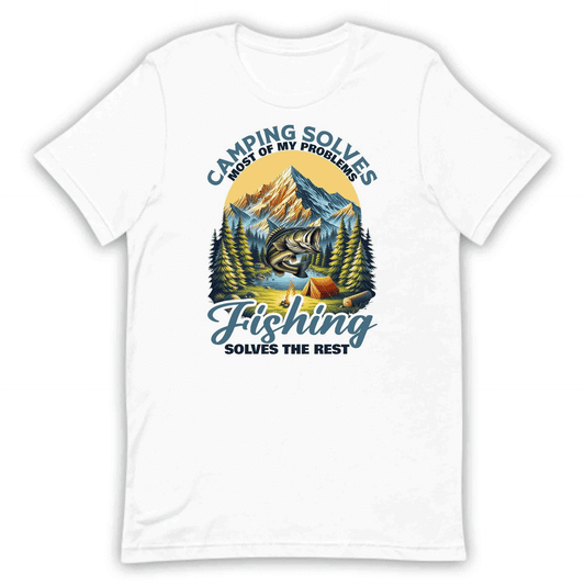 Camping & Fishing Scene Nature Adventure Campers Mountains Rivers | PRODUCT CODE: CMPGNFSHCNET