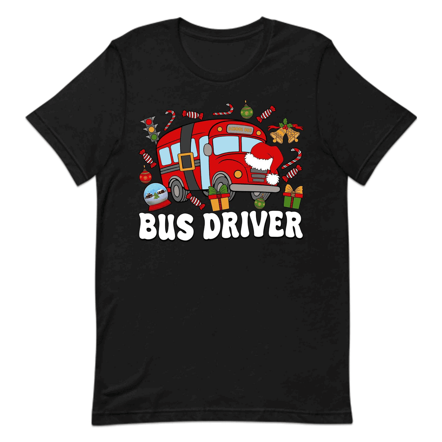 Festive Christmas School Bus Bus Driver Merry Xmas | PRODUCT CODE: FTVSBUDRIEMY