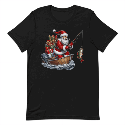 Santa Fishing Christmas Fisher Xmas Fisherman Merry Fishmas | PRODUCT CODE: STNFHGCRNTBC