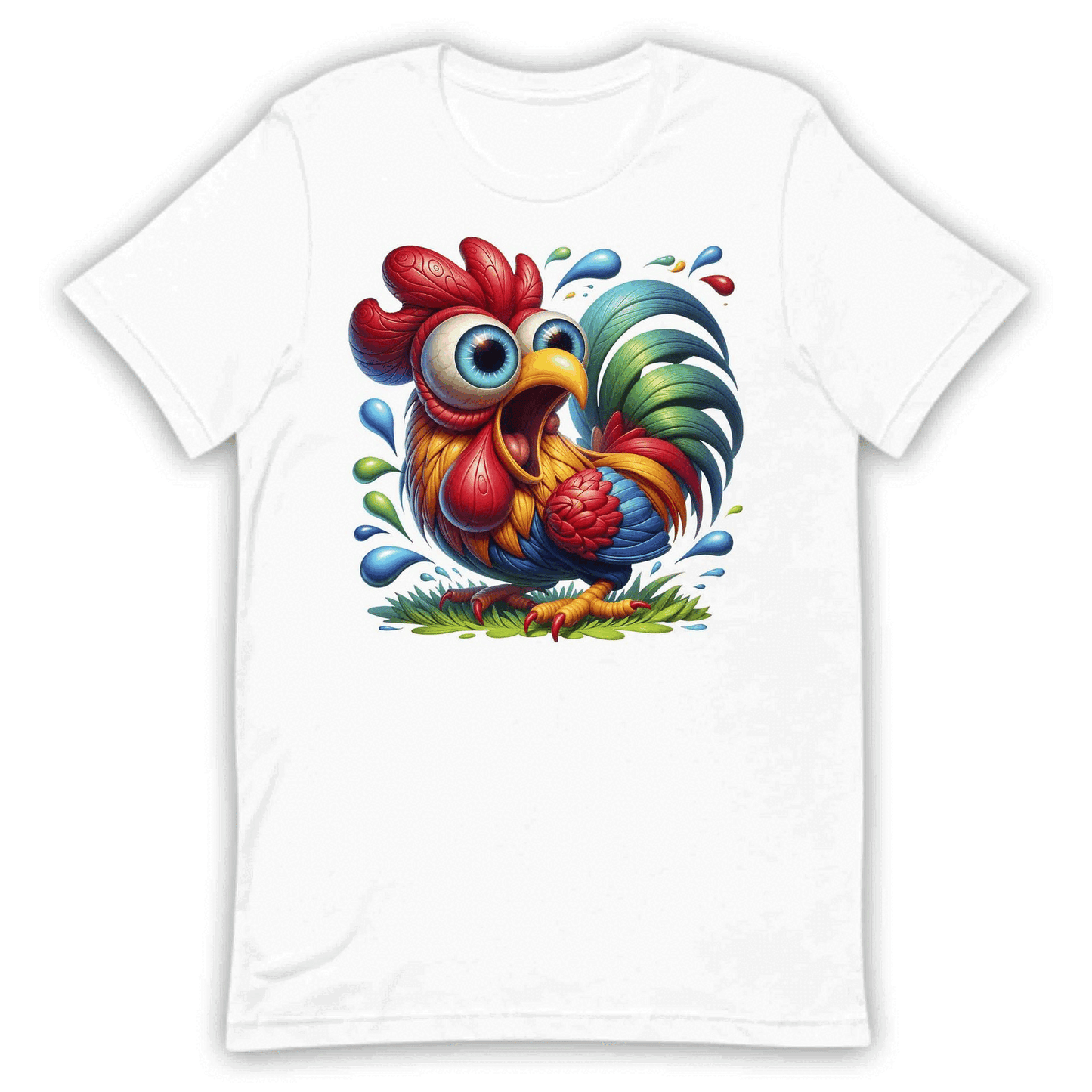Funny Crazy Rooster Farm Life Humor Style Eccentric Rooster | PRODUCT CODE: CRSTZOEFRML