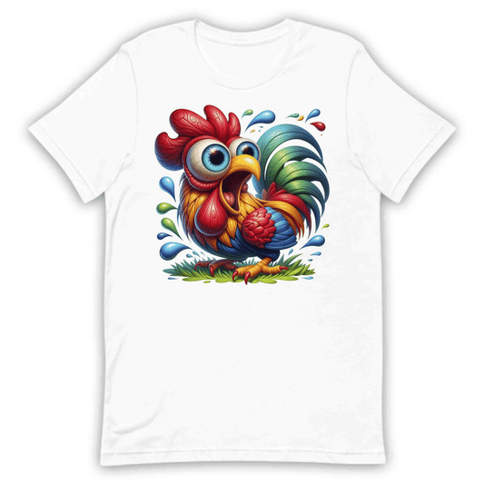 Funny Crazy Rooster Farm Life Humor Style Eccentric Rooster | PRODUCT CODE: CRSTZOEFRML
