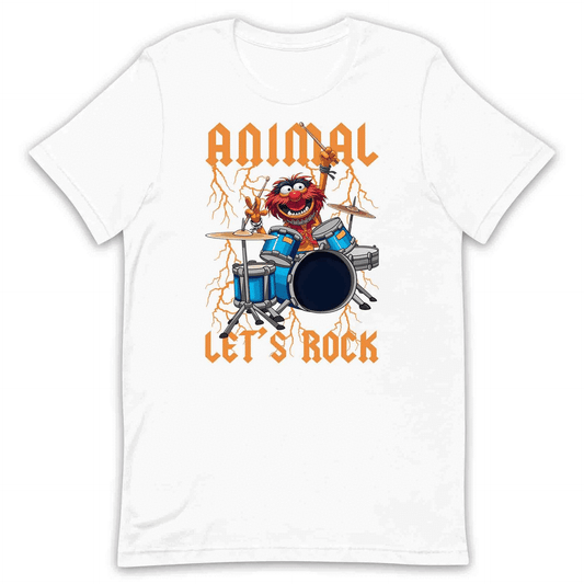 The Muppets Animal Drummer T-Shirt, Jumper & Hoodie – Let’s Rock! Electric Blue Rock Music Fan Apparel | PRODUCT CODE: ADNERWUYO