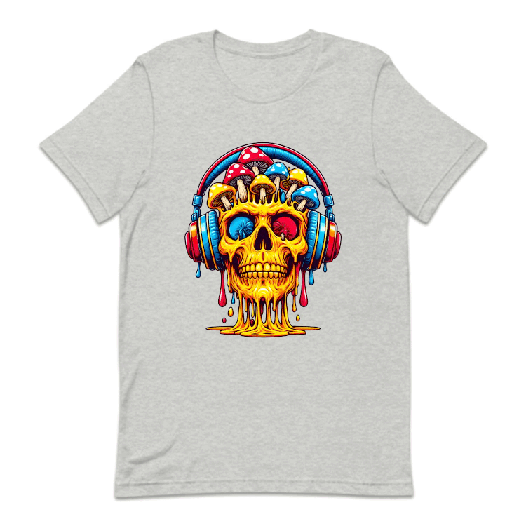 Psychedelic Skull Mushroom And Headphones | PRODUCT CODE: SKLPSYDLC