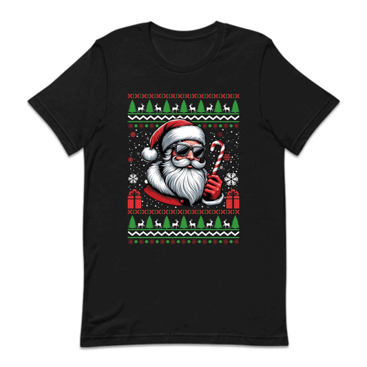 Santa in Sunglasses Christmas Candy Cane Xmas Holiday | PRODUCT CODE: CNDENTYGLSR