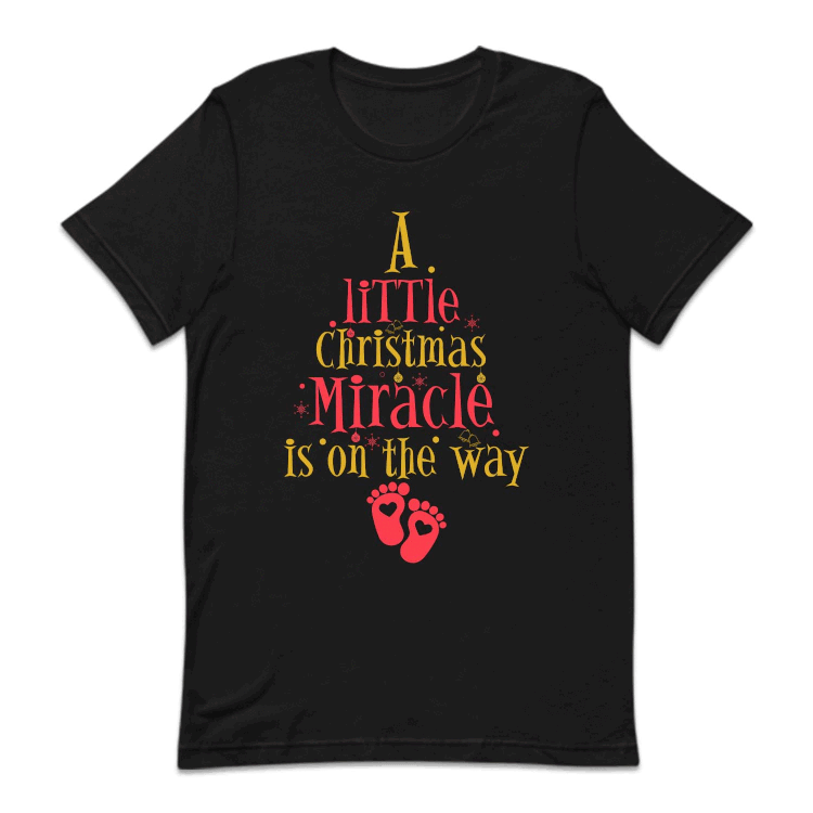 A Little Christmas Miracle Baby Announcement Xmas Pregnancy | PRODUCT CODE: ALTCHMNWYB