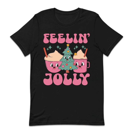 Feelin' Jolly Pink Christmas Coffee Festive Xmas Holiday | PRODUCT CODE: FLNEJYLCFEMG