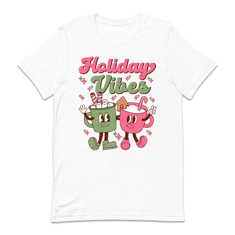 Holiday Vibes Pink Christmas Coffee Mugs Xmas | PRODUCT CODE: HLDVBSPKNCHR
