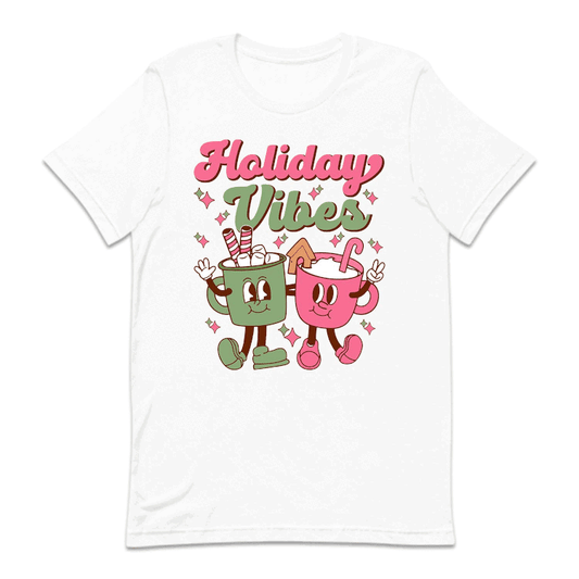 Holiday Vibes Pink Christmas Coffee Mugs Xmas | PRODUCT CODE: HLDVBSPKNCHR