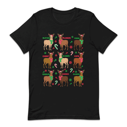 Christmas Reindeer Names Cozy Xmas Dasher Dancer Prancer | PRODUCT CODE: DSGCPVNMDO