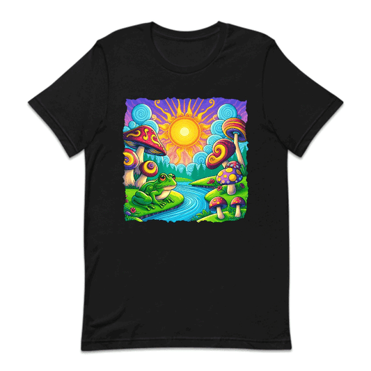 Psychedelic Landscape Mushroom And Frog River | PRODUCT CODE: MSHDRMPSYD