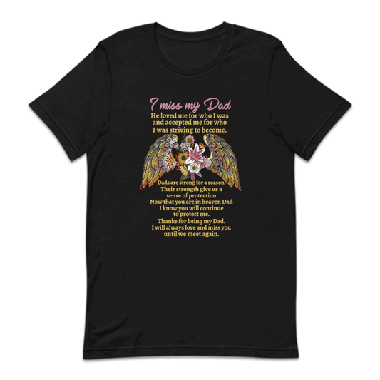 I Miss My Dad Memorial Angel Dad Remembrance Quote | PRODUCT CODE: MISYDAORLQU