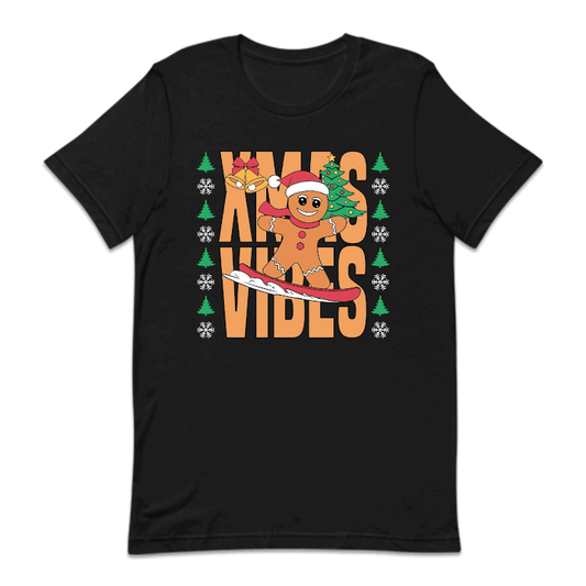 Christmas Gingerbread Man Snowboarding Xmas Vibes | PRODUCT CODE: GNRBDMSWNO