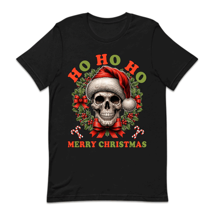 Ho Ho Ho Santa Skull Christmas Gothic Xmas Spooky Skull | PRODUCT CODE: HSTMNGOCKL
